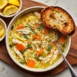 Greek Lemon Orzo Soup with Chicken Recipe