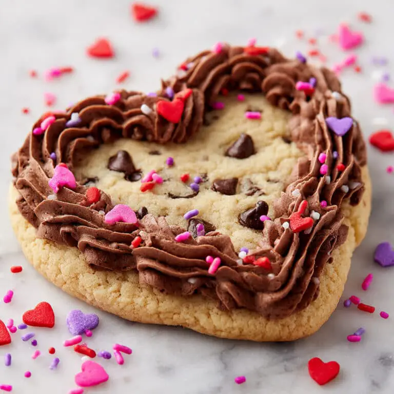 Giant Chocolate Chip Cookie with Chocolate Buttercream Frosting Recipe