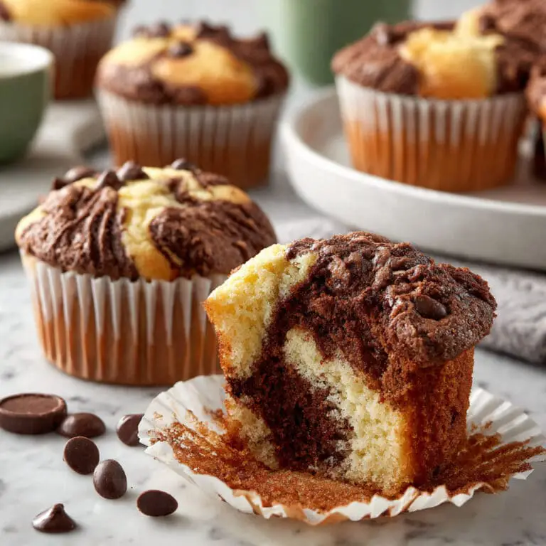 Marbled Banana Muffins with Chocolate Chips and Sea Salt Recipe