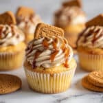 Biscoff Cupcakes with Cookie Butter Frosting and Biscoff Garnish Recipe