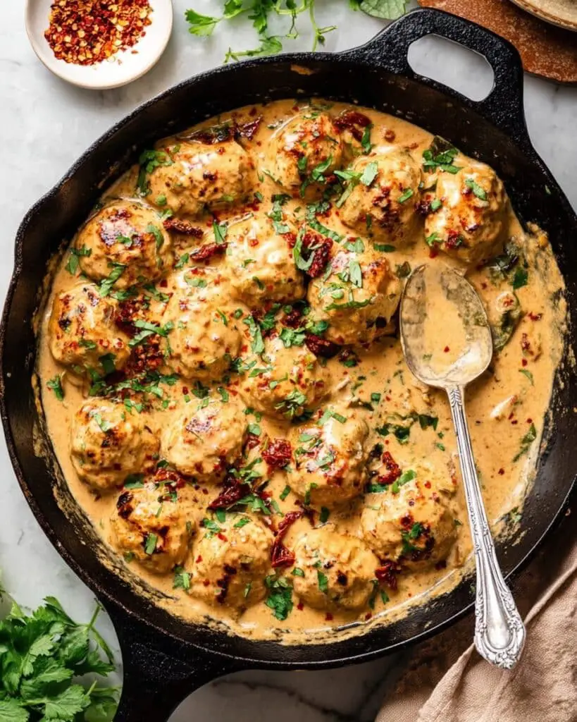 Creamy Marry Me Chicken Meatballs Recipe