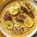 Lemon Pepper Chicken with Creamy Parmesan Sauce and Spaghetti Recipe