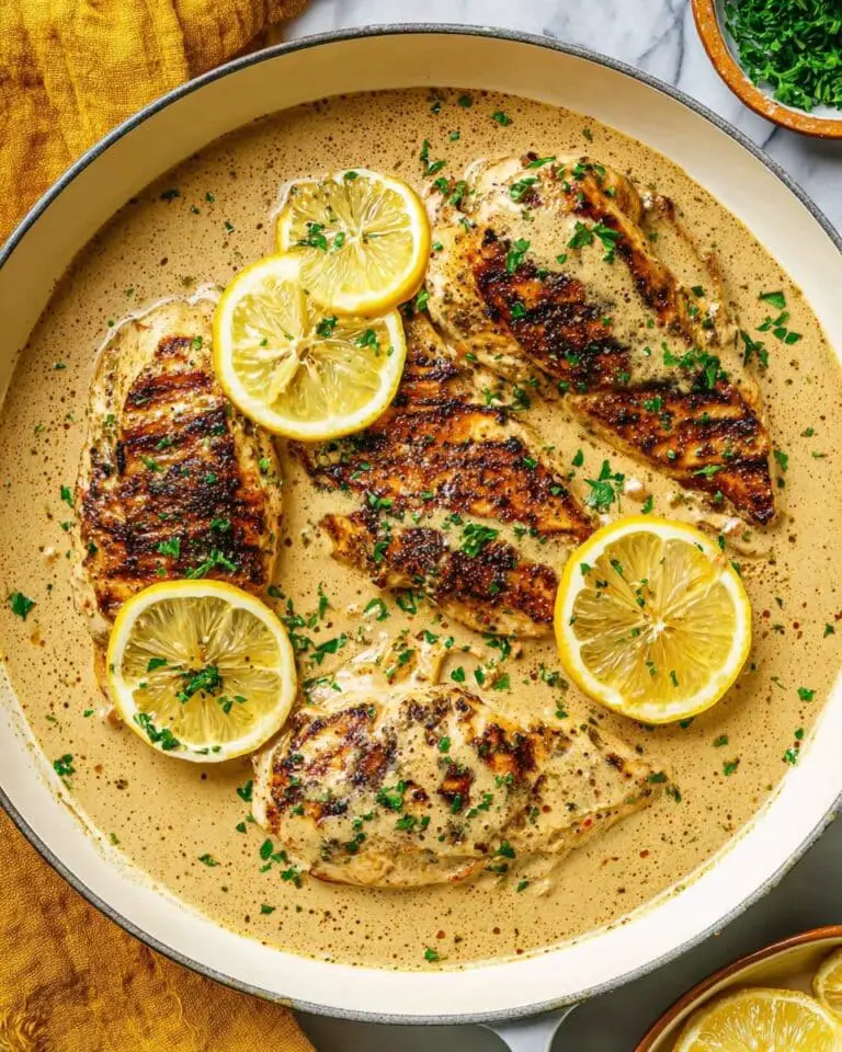 Lemon Pepper Chicken with Creamy Parmesan Sauce and Spaghetti Recipe