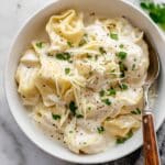 Alfredo Tortellini with Chicken and Parmesan Recipe