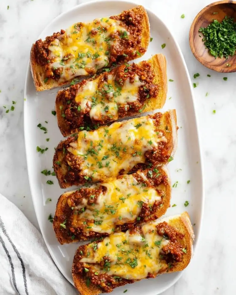 Sloppy Joe Garlic Cheese Bread Recipe