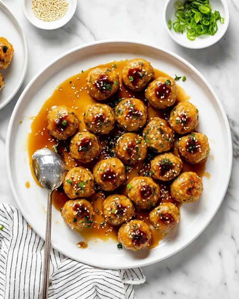 Honey Garlic Chicken Meatballs Recipe