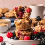 Triple Berry Baked Oatmeal Cups Recipe