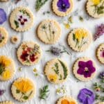 Edible Flower Lemon Shortbread Cookies Recipe