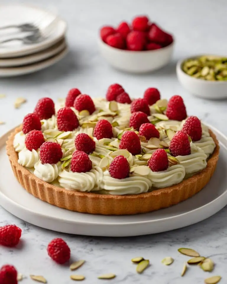 Pistachio Frangipane Tart with Whipped Pistachio Ganache Recipe