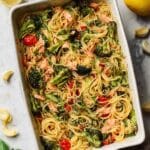 Baked Salmon Pasta (Healthy, No Cream!) Recipe