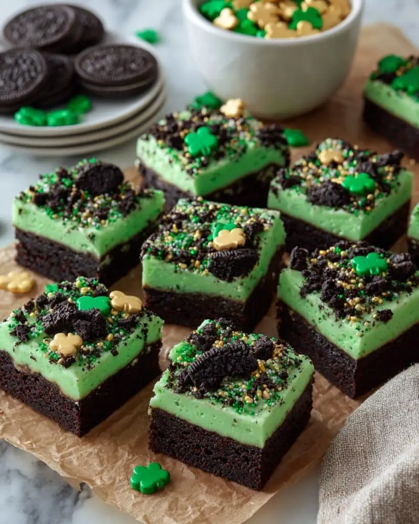Festive Green Mint Oreo Brownies Recipe