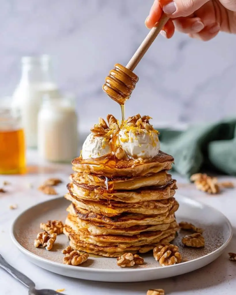 Carrot Cake Pancakes with Cream Cheese Frosting Recipe