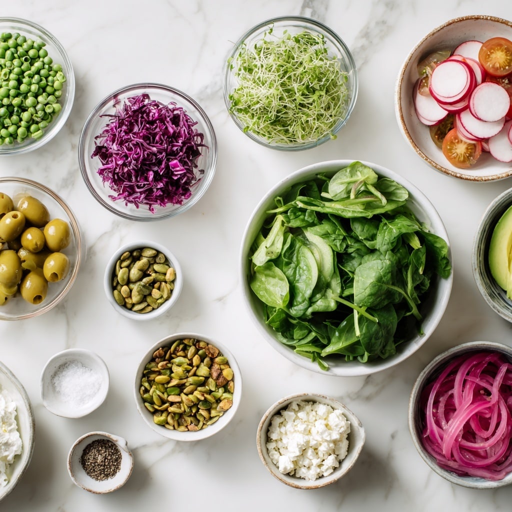 Everything Spring Green Salad with Lemon Basil Vinaigrette Recipe - Recipe Image