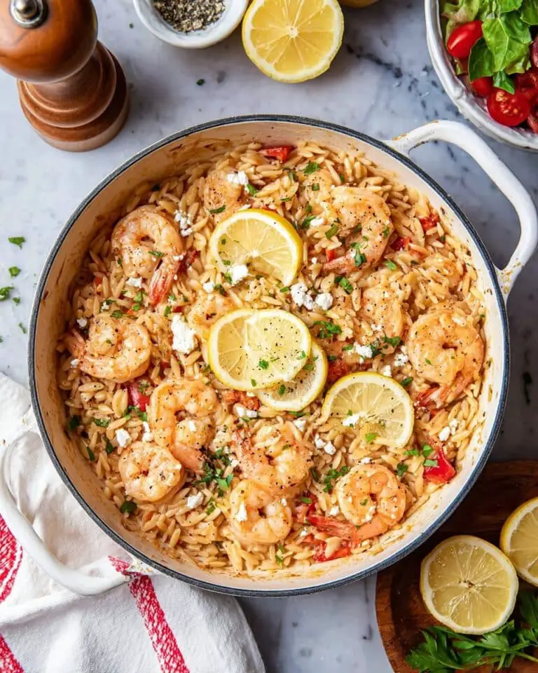 Lemony Shrimp and Feta orzo Recipe