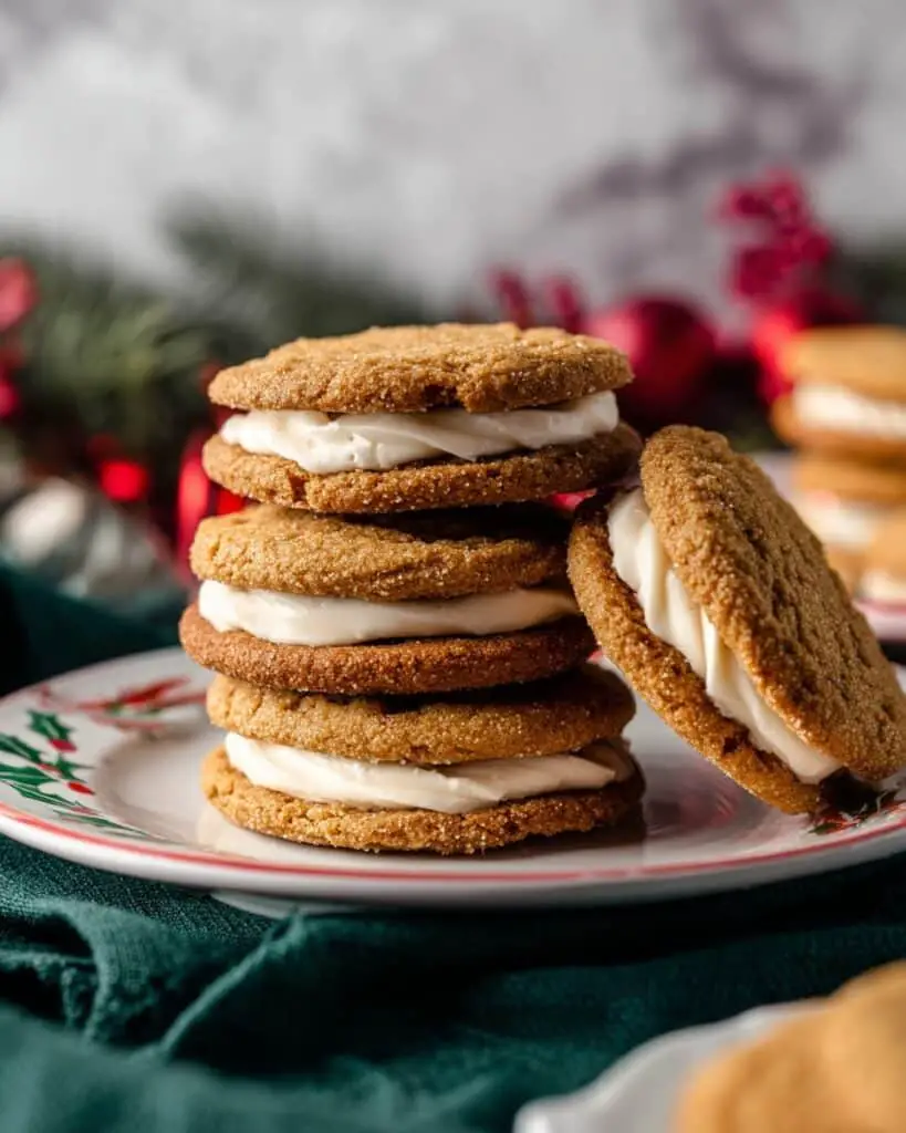 Soft & Chewy Gingerbread Sandwich Cookies Recipe