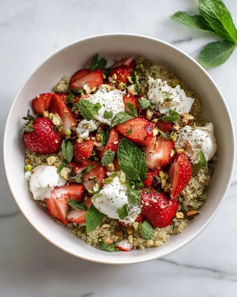 Strawberry Burrata Quinoa Salad Recipe