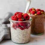 Raspberry Overnight Oats with Lemon Zest and Optional Chocolate Variant Recipe