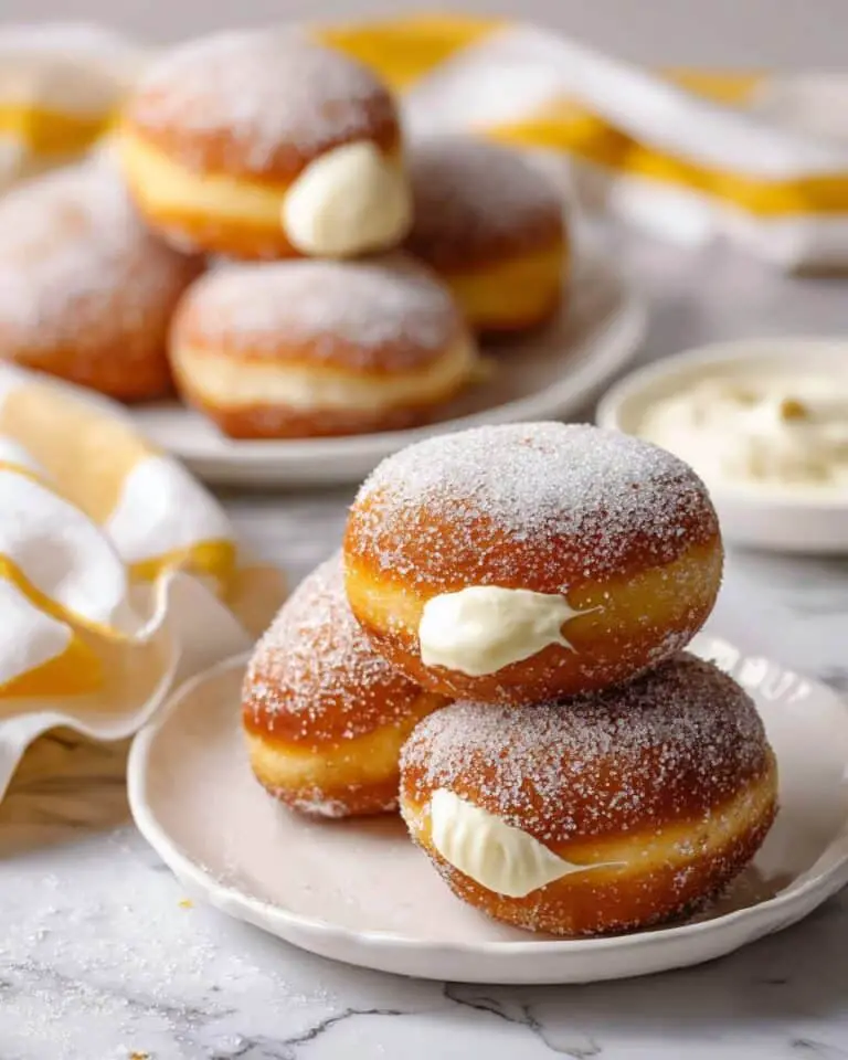 Delicious Homemade Bomboloni with Cream Filling Recipe