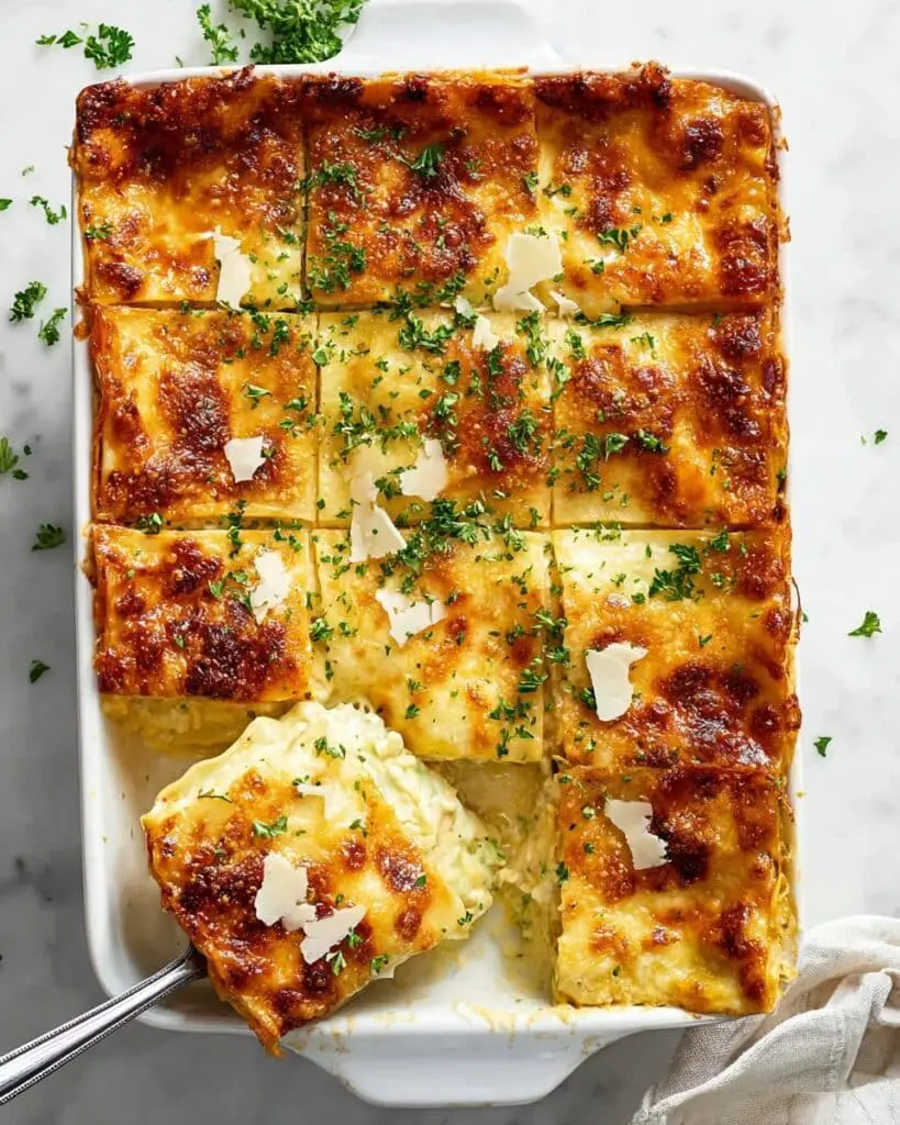 Easy Chicken Alfredo Lasagna Recipe