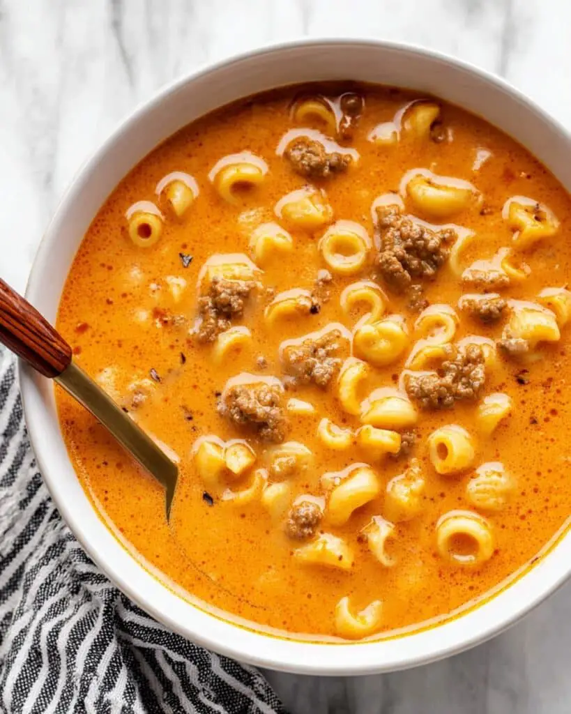 Creamy Ground Beef and Tomato Soup Recipe