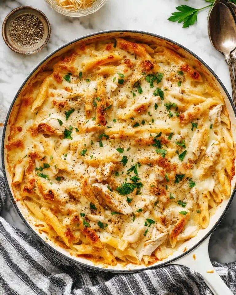 Chicken and Pasta Alfredo Bake Recipe