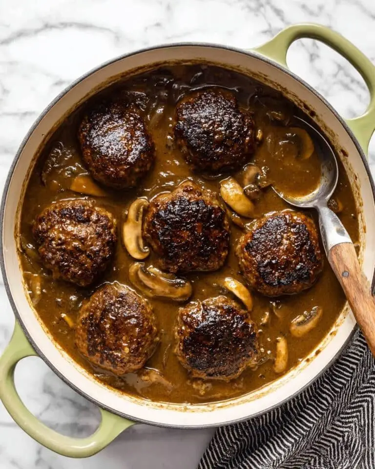 Creamy Salisbury Steak with Mushrooms and Onion Gravy Recipe
