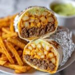 California Steak Burrito with Crispy Taco Fries and Fresh Guacamole Recipe