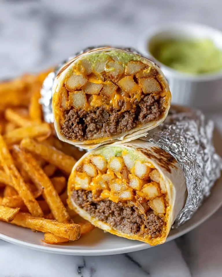 California Steak Burrito with Crispy Taco Fries and Fresh Guacamole Recipe