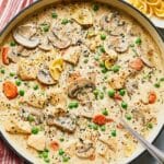 Creamy Chicken à la King with Mushrooms and Vegetables Recipe