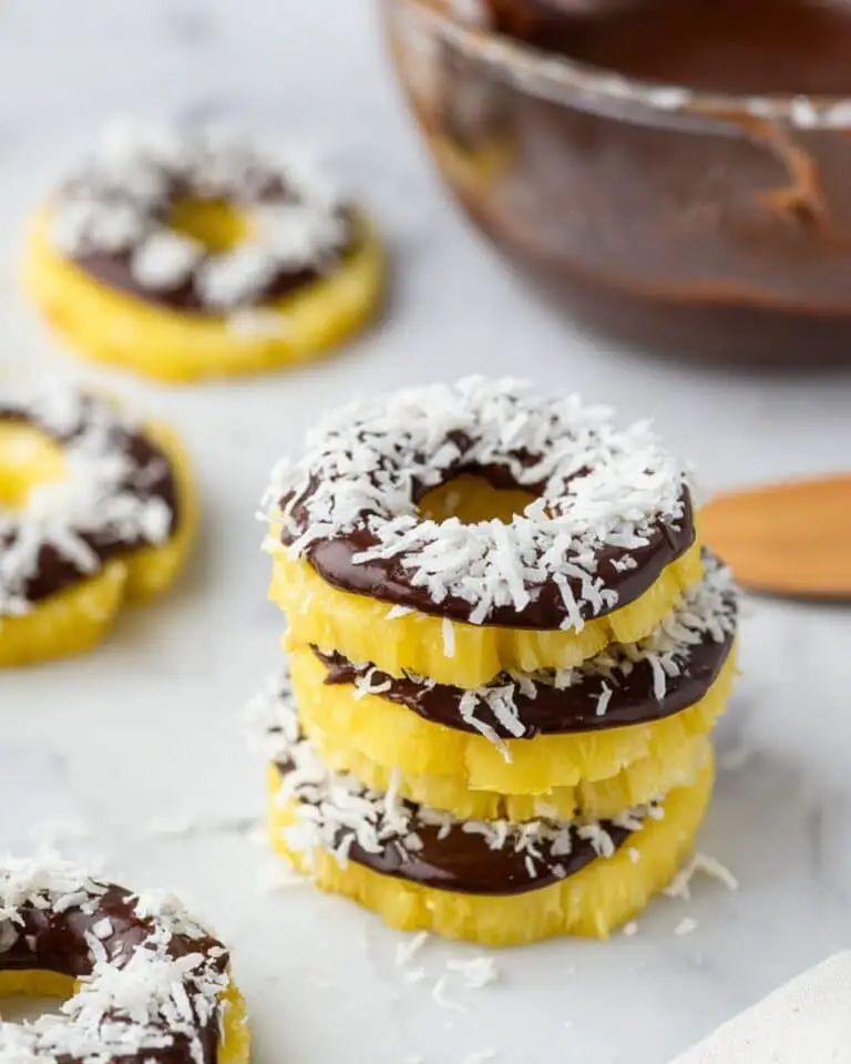 Covered Pineapple Rings with Coconut (Piña Colada-Style) Recipe