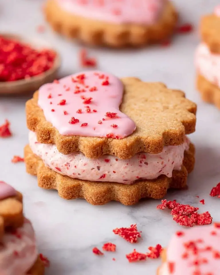 Strawberry Shortbread Cheesecake Cookies Recipe