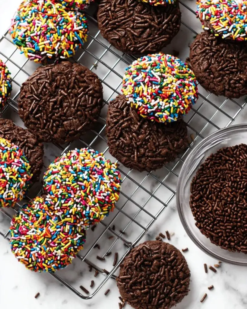 Easy Chocolate Sprinkle Cookies Recipe