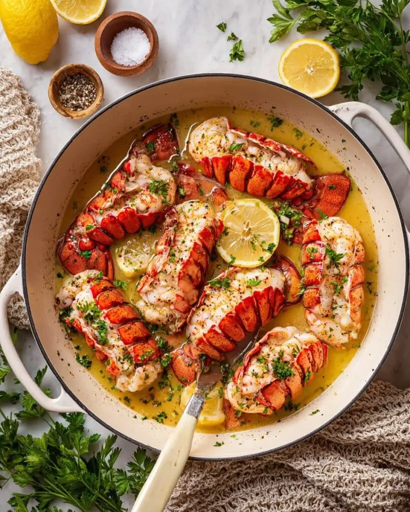 Easy Garlic Butter Poached Lobster Tails (Restaurant-Quality!) Recipe
