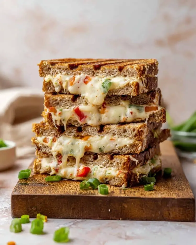 Grilled Cream Cheese Sandwich with Bell Peppers Recipe