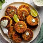 Pan-Fried Shrimp Cakes with Summer Corn and Cilantro Lime Sauce Recipe