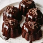 Chocolate Mini Bundt Cakes with Rich Chocolate Ganache Recipe