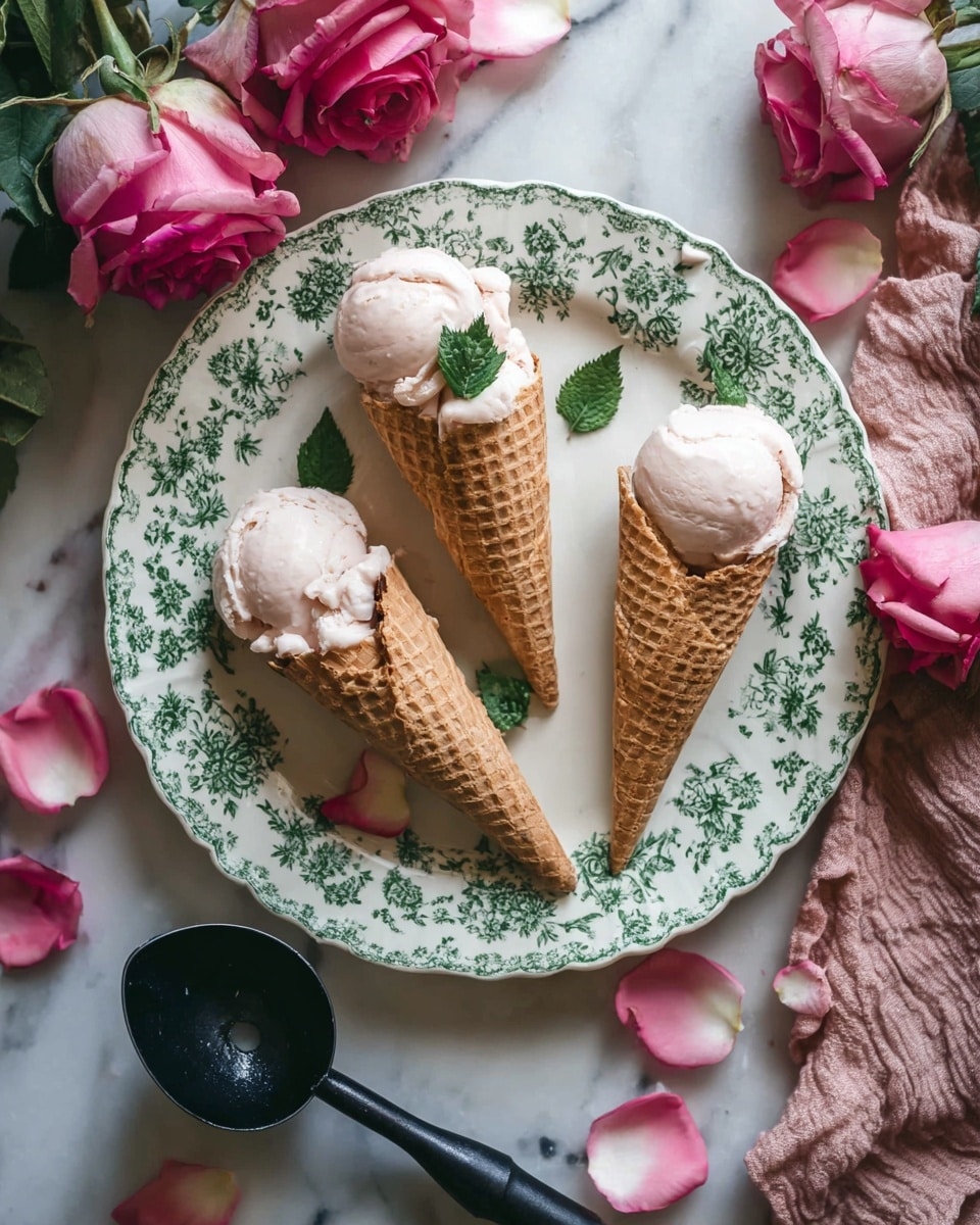 Homemade Rose Ice Cream Recipe