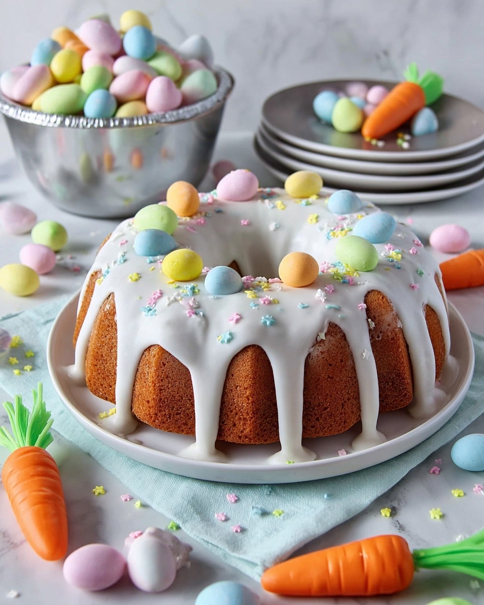 Easter Vanilla Bundt Cake with Cream Cheese Glaze Recipe