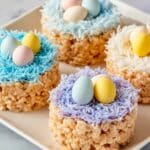 Rice Krispie Nests with Colorful Coconut and Mini Cadbury Eggs Recipe