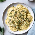 Corzetti with Fresh Herbs, Garlic, and Toasted Pine Nuts Recipe