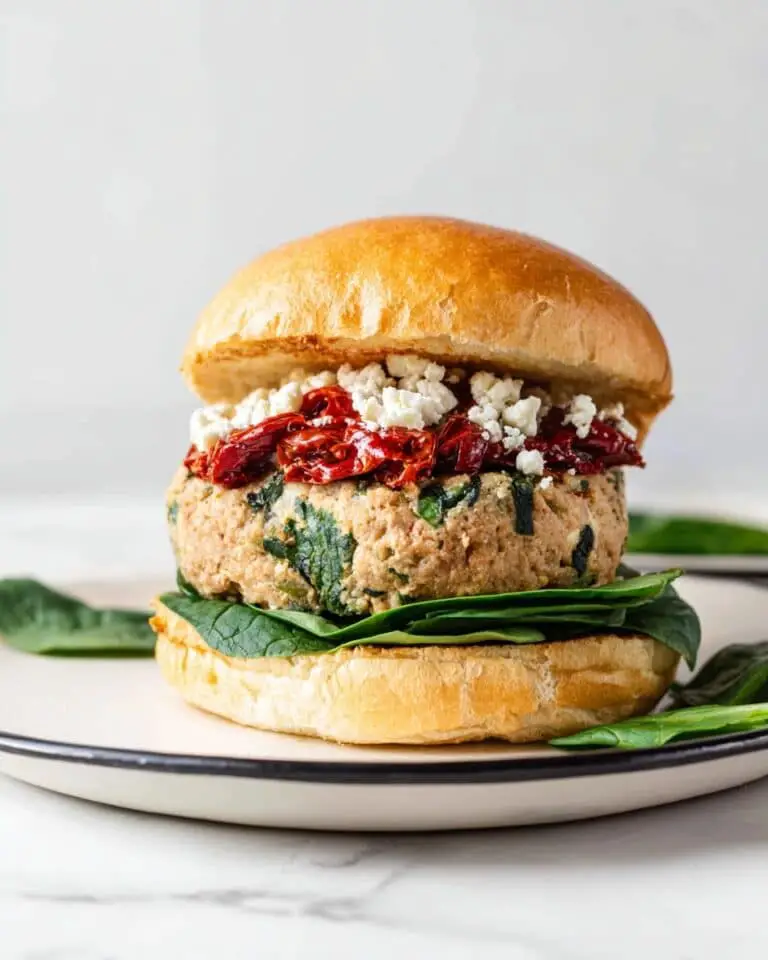 Greek Turkey Burgers with Sun-Dried Tomatoes and Feta Recipe