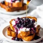 Brioche French Toast with Blueberry Compote and Crème Fraîche Recipe