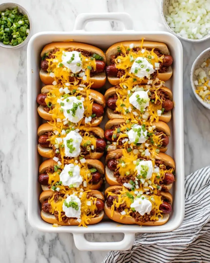 Baked Chili Cheese Dogs Recipe