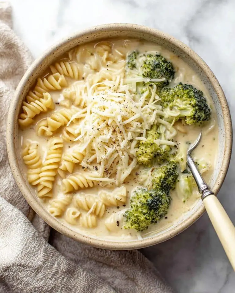 Chicken Alfredo Soup with Broccoli Recipe
