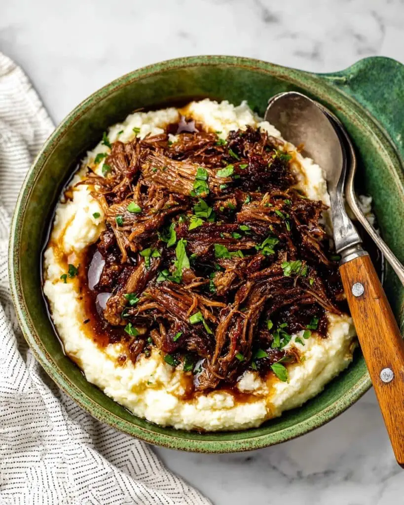 Braised Beef Chuck Roast with Vegetables and Italian Seasoning Recipe