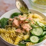 Salmon Pasta Salad with Lemon Dill Vinaigrette Recipe