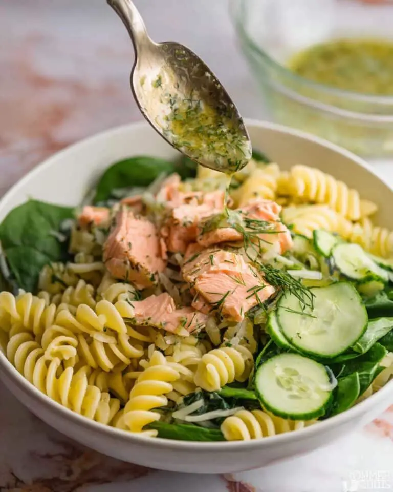 Salmon Pasta Salad with Lemon Dill Vinaigrette Recipe
