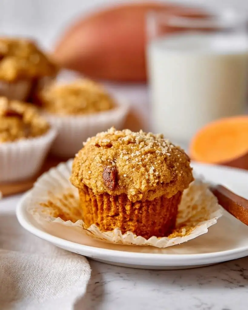Tender Sweet Potato Banana Muffins (Naturally Sweetened + Oil-Free) Recipe