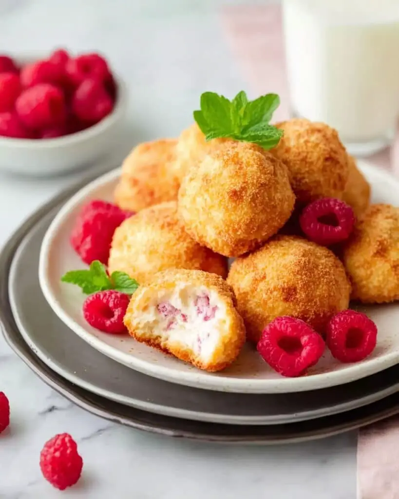 Raspberry No Bake Cheesecake Bites Recipe