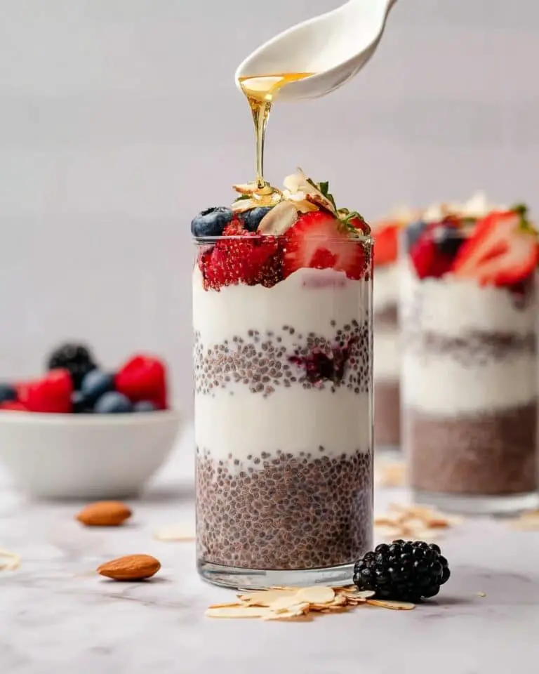 Berry Chia Seed Pudding with Greek Yogurt and Fresh Berries Recipe
